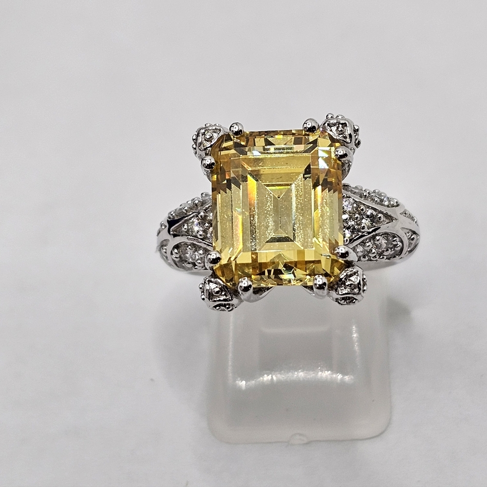 Victoria Wieck Canary Yellow Citrine Absolute Ring Sterling Silver Sz 7! - Picture 13 of 17